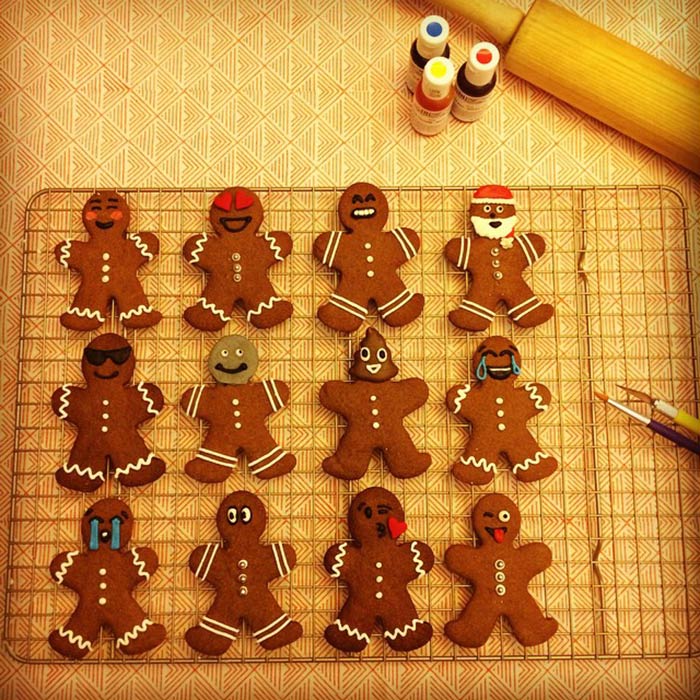 Emoji Gingerbread Cookies Exist! Emoji Gingerbread Cookies Exist!